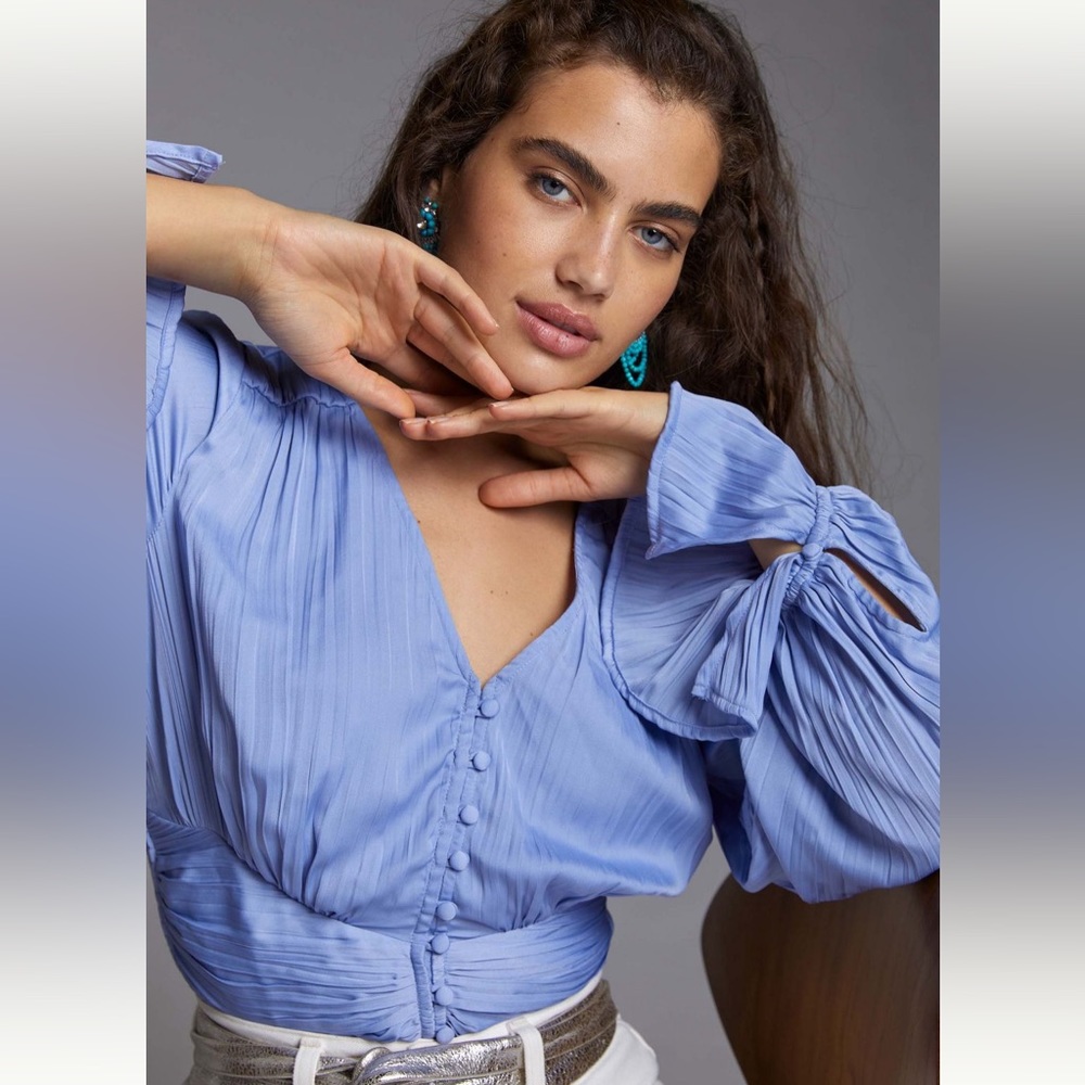 Puffed Sleeve Blouse | Anthropologie (NWT)